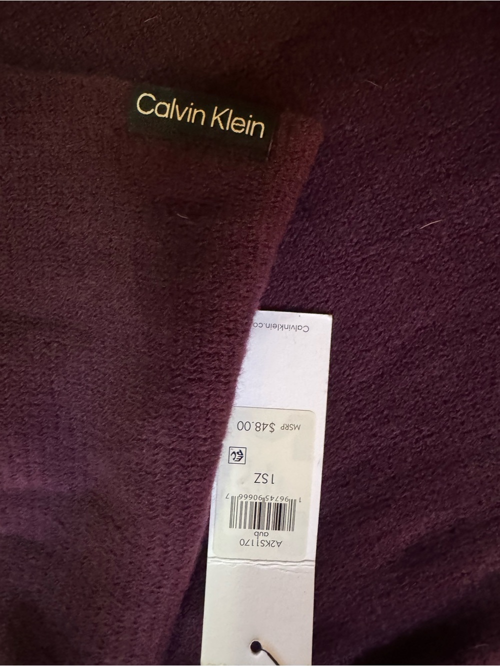 Calvin Klein Super Soft Scarf NWT Burgundy